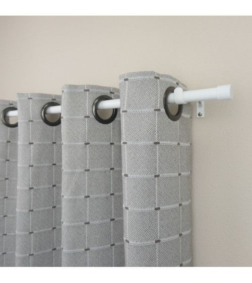 Kit Tringle à Rideau Extensible Ø16-19mm - 110 à 210 cm - Aluminium