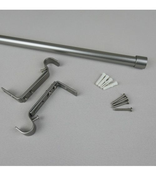 Kit Tringle à Rideau Extensible Ø16-19mm - 110 à 210 cm - Aluminium