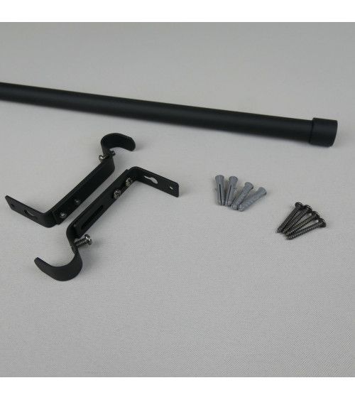 Kit Tringle à Rideau Extensible Ø16-19mm - 110 à 210 cm - Aluminium