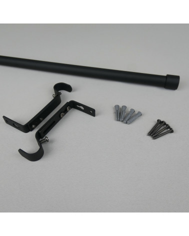 Kit Tringle à Rideau Extensible Ø16-19mm - 110 à 210 cm - Aluminium