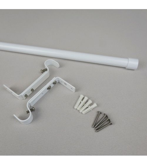 Kit Tringle à Rideau Extensible Ø16-19mm - 110 à 210 cm - Aluminium