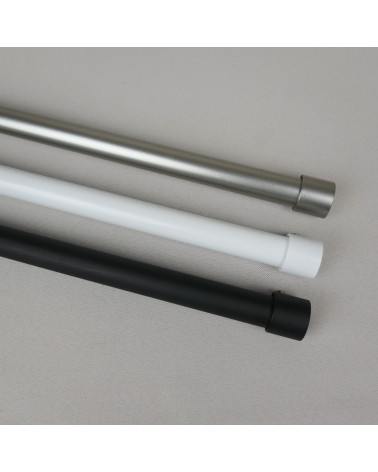 Kit Tringle à Rideau Extensible Ø16-19mm - 110 à 210 cm - Aluminium