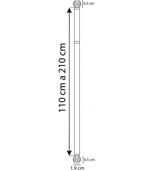 Kit tringle extensible Soho extensible 110 à 210cm SECODIR-DECO