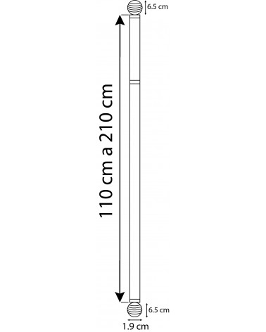 Kit tringle extensible Soho extensible 110 à 210cm SECODIR-DECO