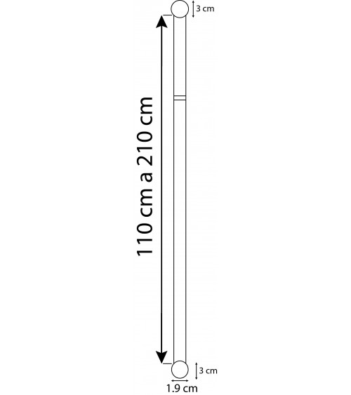 Kit Tringle Extensible Harold 110-210cm