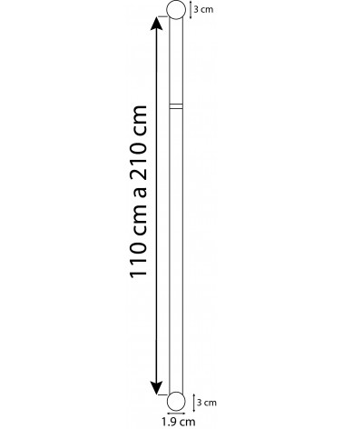 Kit Tringle Extensible Harold 110-210cm