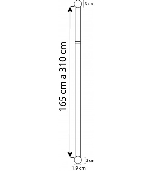 Tringle a rideau Extensible Harold 165-310cm