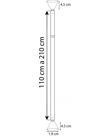 REGENT - Tringle à rideau extensible en kit, 110 à 210 cm  ø16/19
