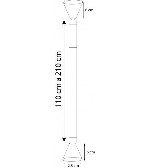 Kit Tringle Extensible CHELSEA Ø25/28 mm - 110 à 210 cm Kit Tringle Extensible CHELSEA Ø25/28 mm - 110 à 210 cm