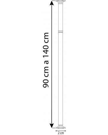 tringles extensibles autobloquantes; tringle extensible autobloquante, sans perçages