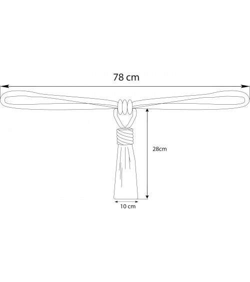 Embrasse à rideau en bois d'olivier luxe passementerie