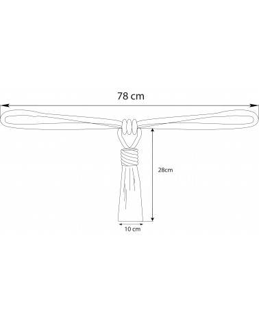 Embrasse à rideau en bois d'olivier luxe passementerie