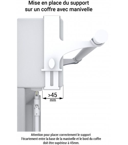 Supports de Tringle Sans Perçage pour Coffre de Volets Roulants