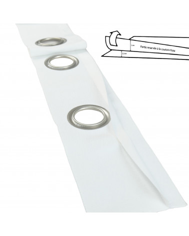 Bande à oeillets pour Rideau - Vente au Mètre  - Fabriqué en France