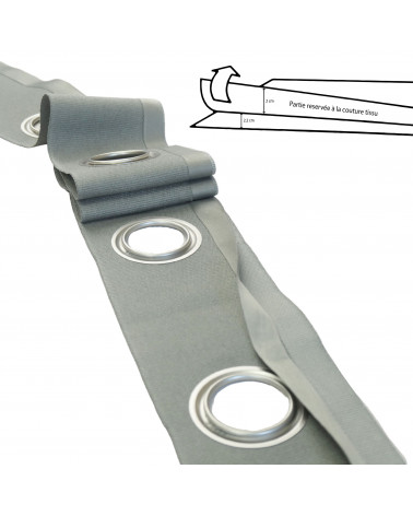 Bande à oeillets pour Rideau - Vente au Mètre  - Fabriqué en France