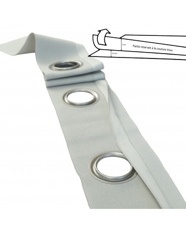 Bande à oeillets pour Rideau - Vente au Mètre  - Fabriqué en France