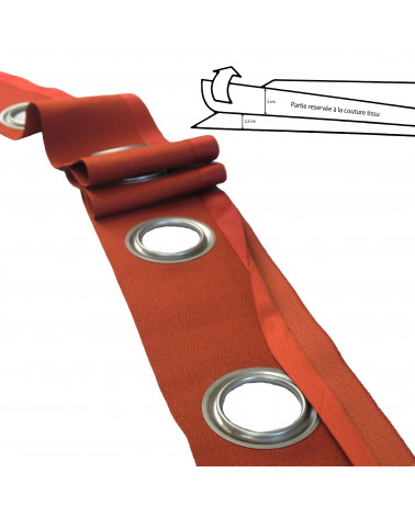 Bande à oeillets pour Rideau - Vente au Mètre  - Fabriqué en France