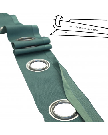 Bande à oeillets pour Rideau - Vente au Mètre  - Fabriqué en France