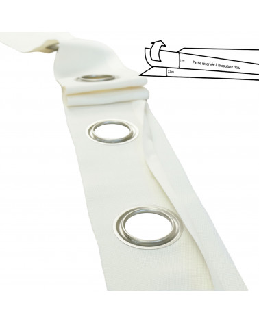 Bande à oeillets pour Rideau - Vente au Mètre  - Fabriqué en France