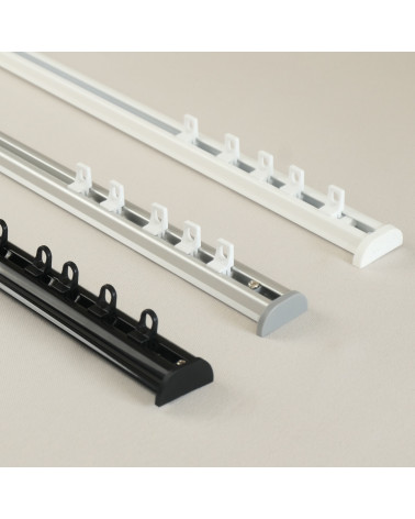 Tringle Rail Rideau Discret 1 m - Aluminium - Fixation Plafond