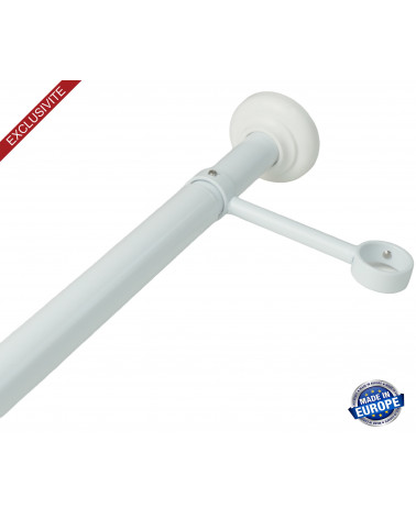 Barre Télescopique du Sol au Plafond sans Perçage blanc support tringle rideau sans percer fenêtre pvc