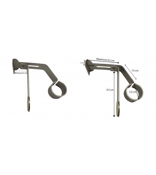 Support de Tringle à rideaux  sans perçage pour coffret volet roulant support tringle rideau pose simple et rapide