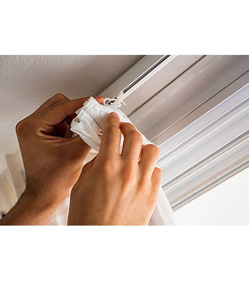 Glisseurs Asymétriques Plastifiés - Sachet de 20 - Pour Tringle Rails Glisseurs Asymétriques Plastifiés - Sachet de 20 - Pour Tringle Rails