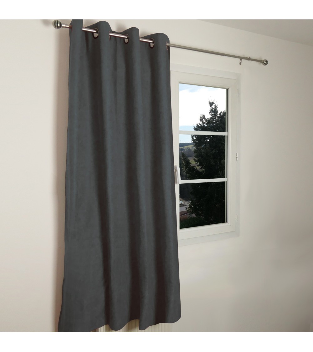 RIDEAU THERMIQUE OCCULTANT JACQUARD 140/180 CM Rideau thermique été et hiver, occultant, polyester