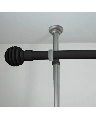 Barre Télescopique du Sol au Plafond sans Perçage blanc support tringle rideau sans percer fenêtre pvc