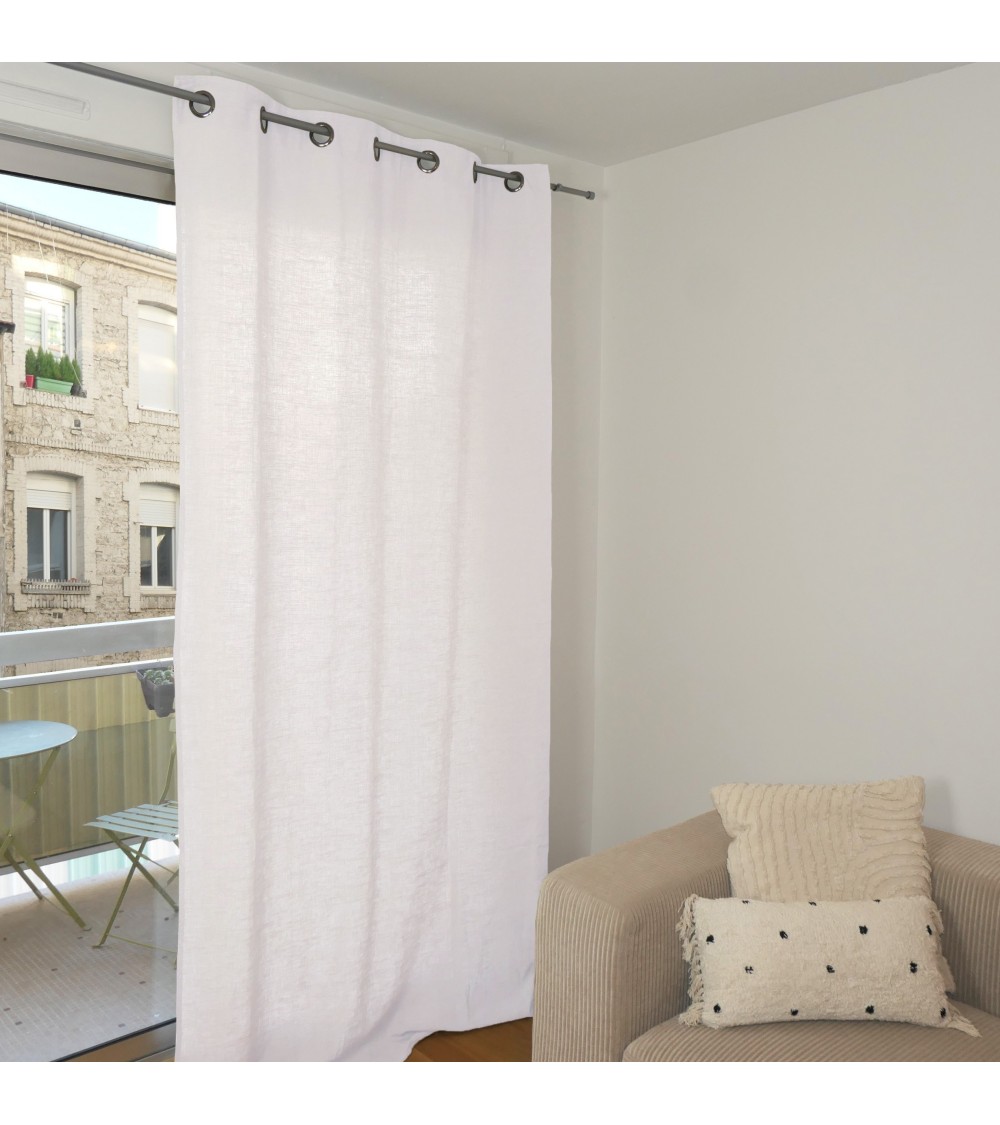 Voilage en lin et coton, fibre naturelle