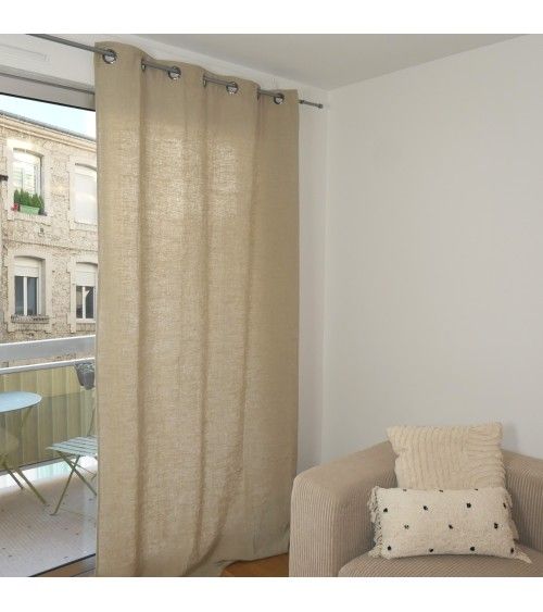 Voilage en lin et coton, fibre naturelle