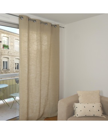 Voilage en lin et coton, fibre naturelle