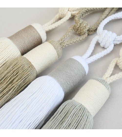 Embrasse à rideau pompon passementerie luxe