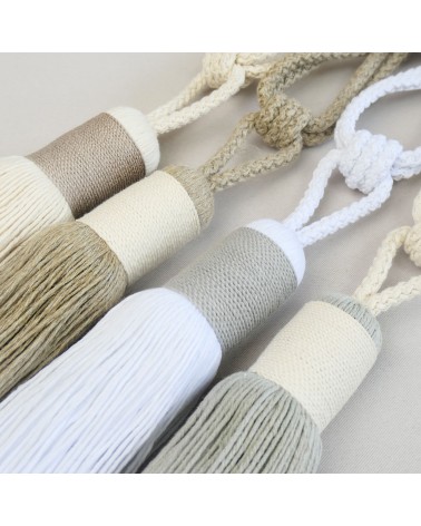 Embrasse à rideau pompon passementerie luxe