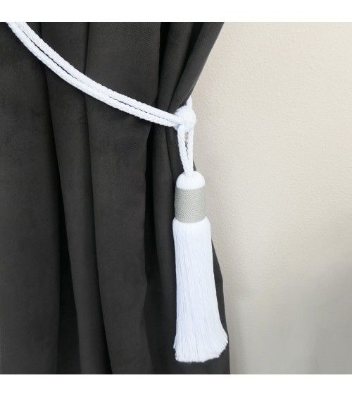 Embrasse à rideau pompon passementerie luxe