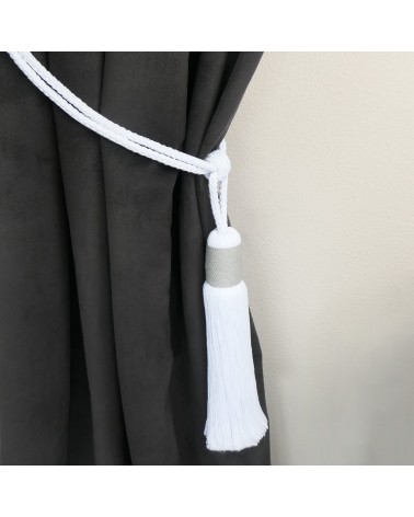 Embrasse à rideau pompon passementerie luxe