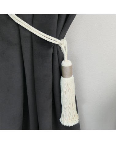 Embrasse à rideau pompon passementerie luxe