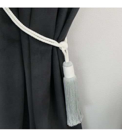 Embrasse à rideau pompon passementerie luxe