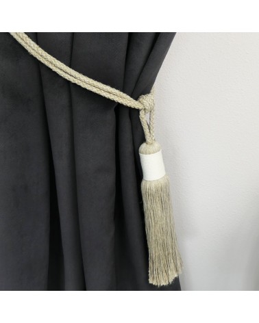 Embrasse à rideau pompon passementerie luxe