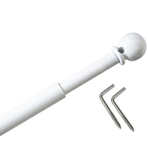 tringle de vitrage embout boule extensible pour vitre à visser