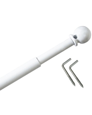 tringle de vitrage embout boule extensible pour vitre à visser