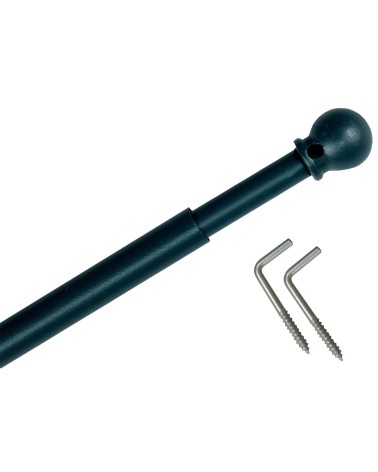 tringle de vitrage embout boule extensible pour vitre à visser