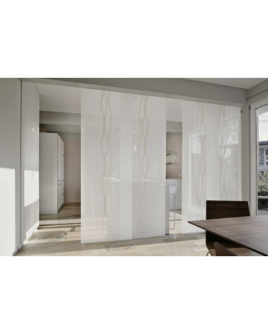 Kit Rail Panneaux Japonais - 1,10 m - 2 Voies - Fixation Plafond/Mur