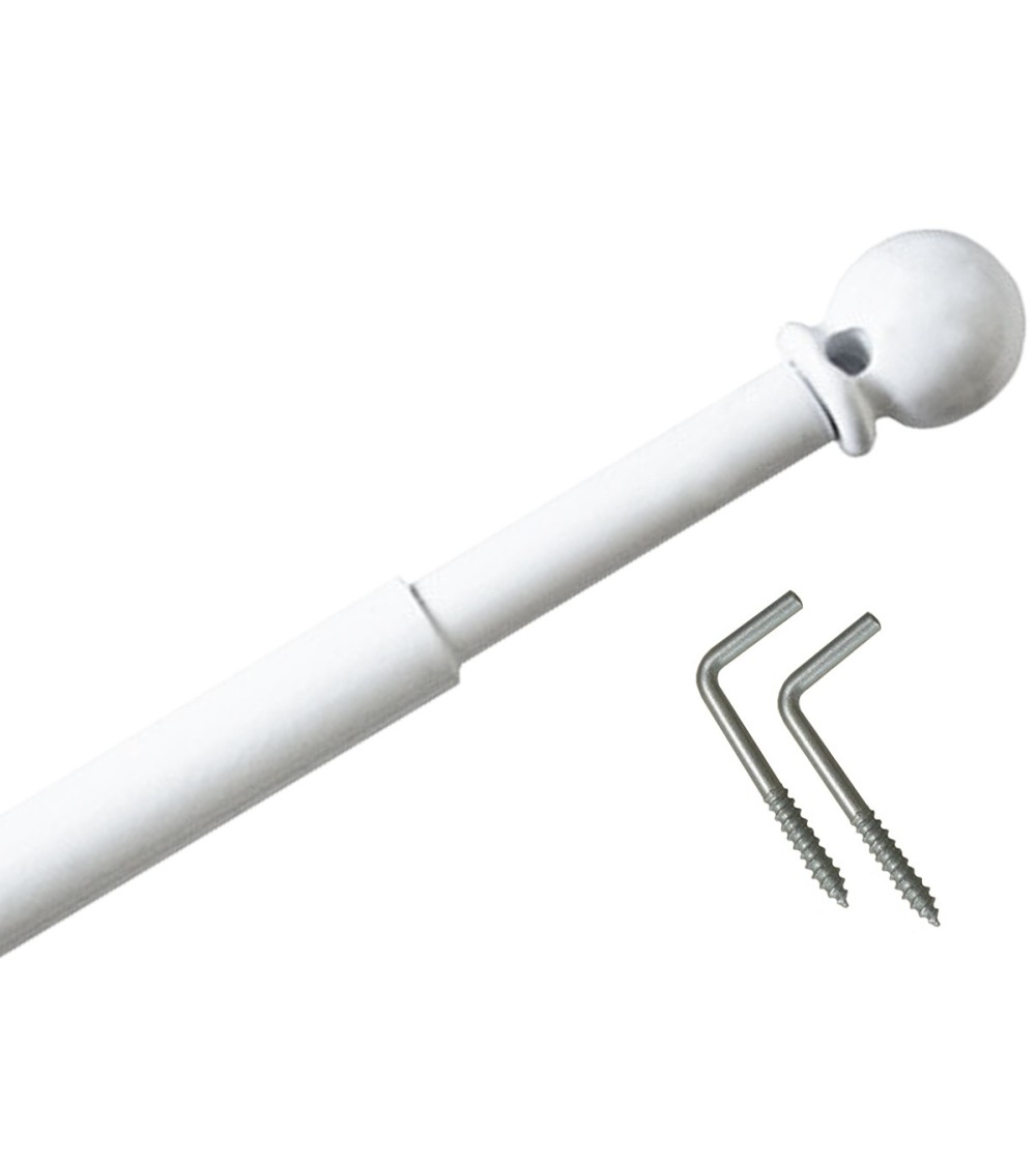 tringle de vitrage embout boule extensible pour vitre à visser