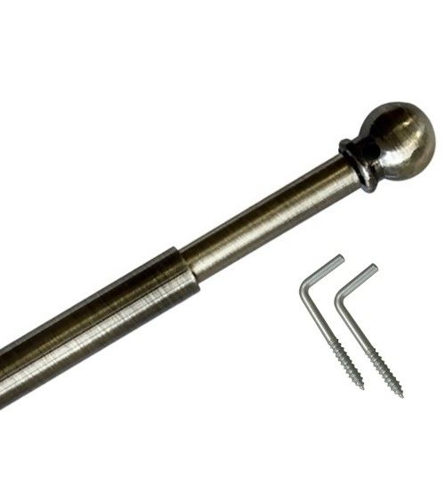 tringle de vitrage embout boule extensible pour vitre à visser