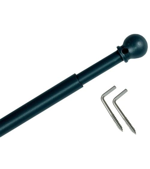 tringle de vitrage embout boule extensible pour vitre à visser