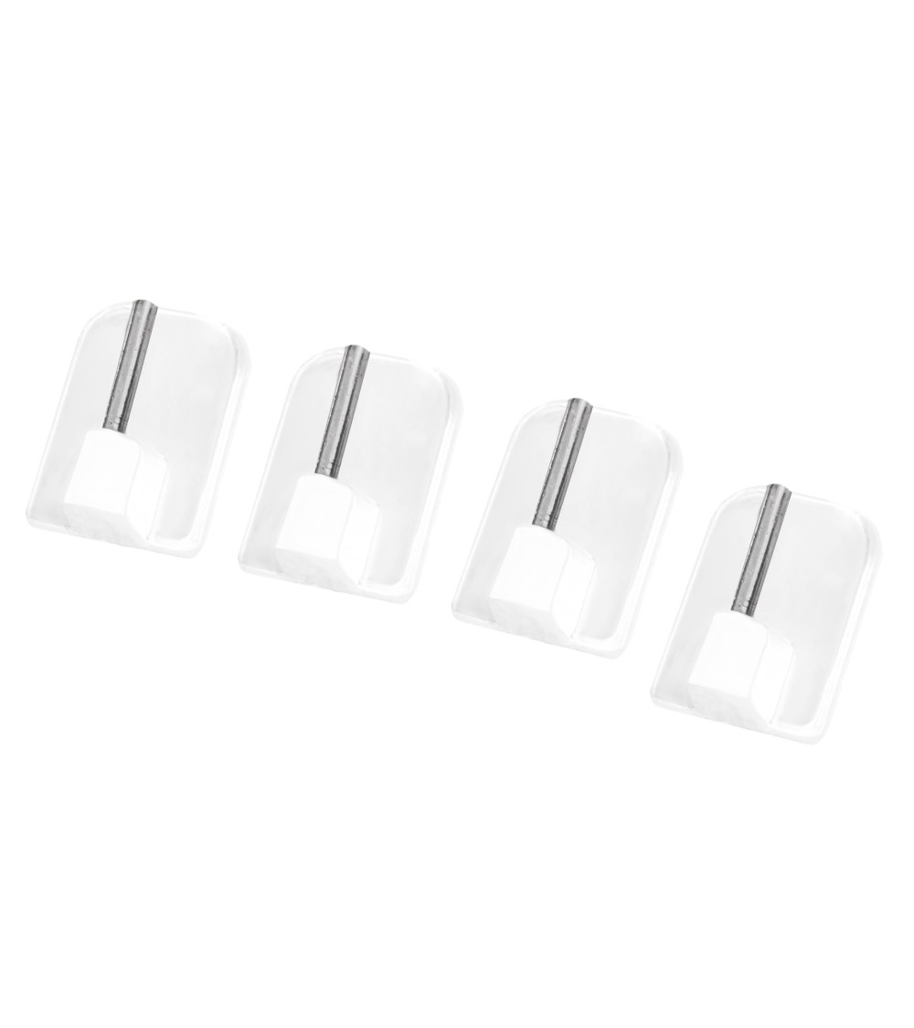 Crochet piton adhésif lot de 4 autocollants