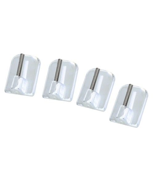 Crochet piton adhésif lot de 4 autocollants