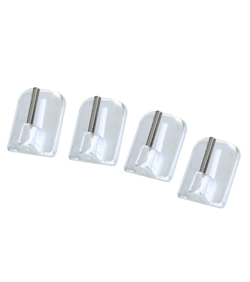 Crochet piton adhésif lot de 4 autocollants