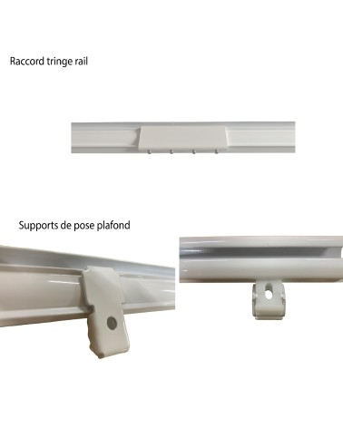 Tringle Rail Rideau Discret 3.5 m - Aluminium - Fixation Plafond